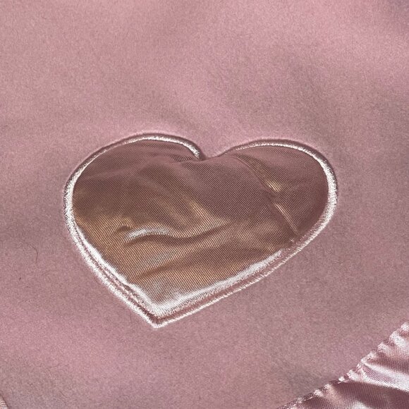 Babyboom Baby Lovey Security Blanket Bunny Plush Satin Ruffle Trim 17.5"x18" - Picture 3 of 10